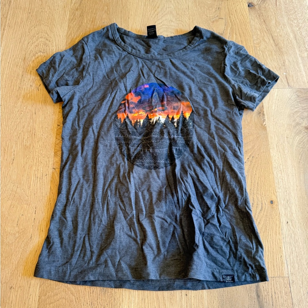 Prana Charcoal Sunset Graphic Tee
